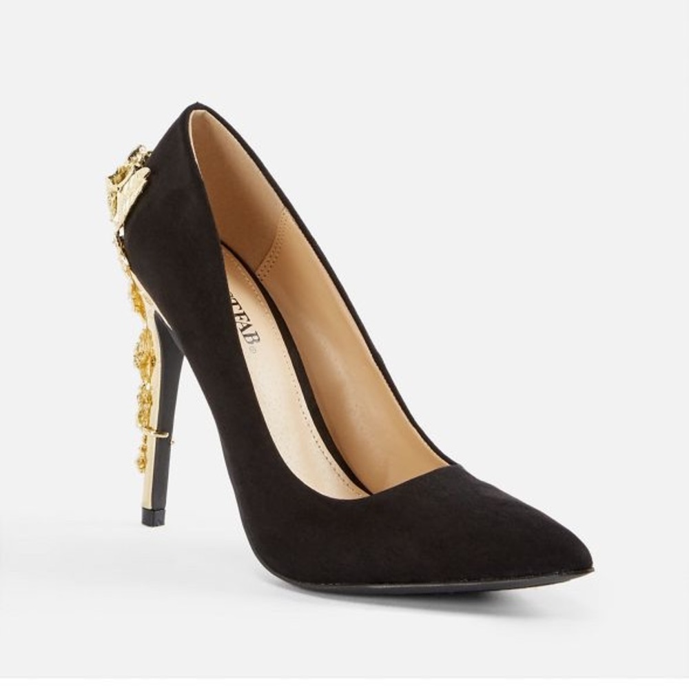 Eve Metallic Heel Pump - Size 10